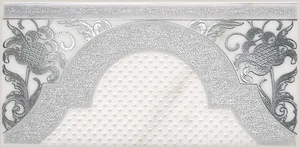 Kerama Marazzi Декор Фрагонар белый HGD/A266/16071 7,4x15 глянцевый