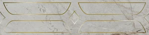 Бордюр Kerama Marazzi Ифран серый светлый глянцевый обрезной KMB3STA001BR 14,5x60
