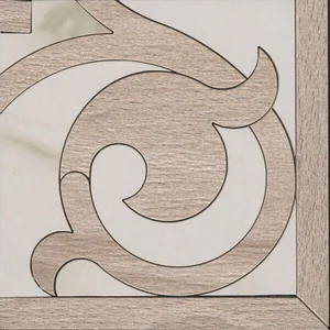 Вставка Kerama Marazzi Карелли Угол Наборный ID120T 15,5x15,5 глянцевая