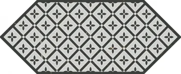 Декоративный элемент Kerama Marazzi Келуш 5 черно-белый HGD/A484/35006 14x34 глянцевый