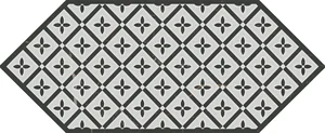 Декоративный элемент Kerama Marazzi Келуш 5 черно-белый HGD/A484/35006 14x34 глянцевый