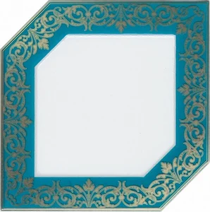 Kerama Marazzi Декор Клемансо бирюзовый HGD/C250/18000 15x15 глянцевый