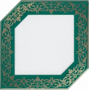 Kerama Marazzi Декор Клемансо зеленый HGD/D250/18000 15x15 глянцевый
