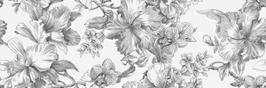 Kerama Marazzi Декор Монфорте Цветы обрезной 14018R/3F 40x120 матовый