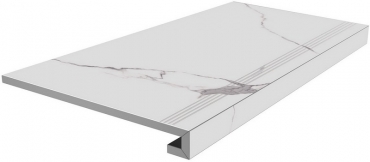 Kerama Marazzi Ступень клееная Монте Тиберио белый лаппатированный SG849992R/GCF 33x80 лаппатированная
