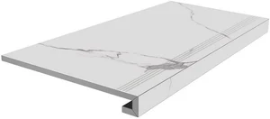 Kerama Marazzi Ступень клееная Монте Тиберио белый лаппатированный SG849992R/GCF 33x80 лаппатированная