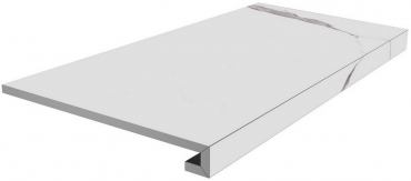 Kerama Marazzi Ступень клееная Монте Тиберио белый матовый SG849990R/GCF 33x80 матовая