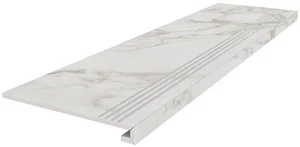 Kerama Marazzi Ступень клееная Монте Тиберио серый светлый лаппатированный обрезной SG540722R/GCF 33x119,5 лаппатированная