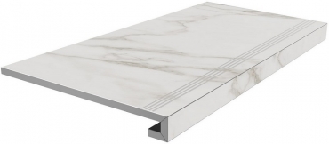 Kerama Marazzi Ступень клееная Монте Тиберио серый светлый лаппатированный SG850192R/GCF 33x80 лаппатированная