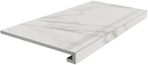 Kerama Marazzi Ступень клееная Монте Тиберио серый светлый лаппатированный SG850192R/GCF 33x80 лаппатированная