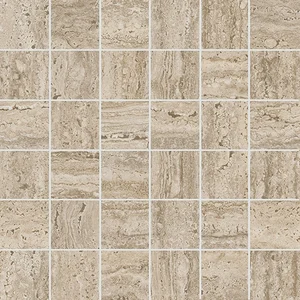 Декоративный элемент Kerama Marazzi Про Травертин KMD2MSA009GR Мозаичный бежевый матовый обрезной 30x30