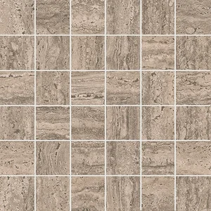 Декоративный элемент Kerama Marazzi Про Травертин KMD2MSA010GR Мозаичный бежевый тёмный матовый обрезной 30x30