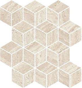 Декоративный элемент Kerama Marazzi Про Травертин KMD2MSM015BR Мозаичный бежевый светлый матовый обрезной 34,5x37