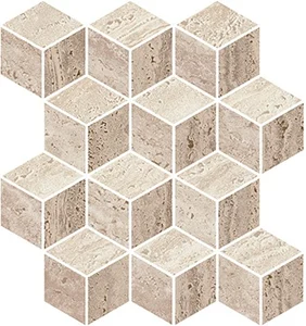 Декоративный элемент Kerama Marazzi Про Травертин KMD2MSM019BR Мозаичный микс матовый обрезной 34,5x37