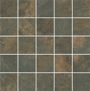 Мозаика Kerama Marazzi Декор Рамбла коричневый мозаичный MM12132 25x25 матовая