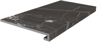 Kerama Marazzi Ступень клееная Риальто чёрный матовый SG850790R/GCF 33x80 матовая