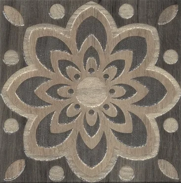 Kerama Marazzi Вставка Фратте (Сальветти) серый лаппатированный HGD/B31/TU0031L 15x15 лаппатированная
