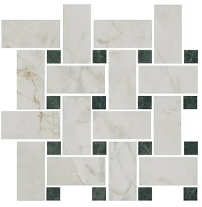 Мозаика Kerama Marazzi Серенада Декор Мозаичный Белый Лаппатированный T038/SG6540 32x32 лаппатированная