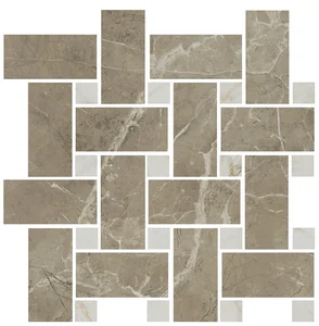 Мозаика Kerama Marazzi Серенада Декор Мозаичный Бежевый Темный Лаппатированный T038/SG6541 32x32 лаппатированная