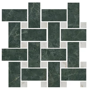 Мозаика Kerama Marazzi Серенада Декор Мозаичный Зеленый Лаппатированный T038/SG6542 32x32 лаппатированная