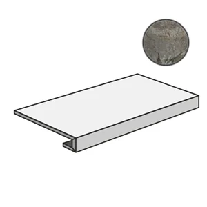 Kerama Marazzi Ступень клееная Сильвер Рут серый обрезной DL502920R/GCF 33x119,5 матовая