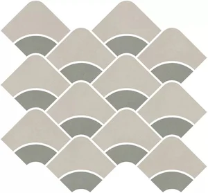 Декоративный элемент Kerama Marazzi Таделакт KMD2HID006BR Наборный Бежевый Светлый, Зелёный матовый Обрезной 28x30