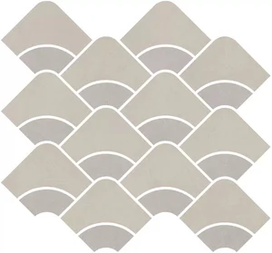 Декоративный элемент Kerama Marazzi Таделакт KMD2HID007BR Наборный Бежевый Светлый, Серый матовый Обрезной 28x30