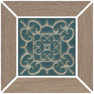 Декоративный элемент Kerama Marazzi Тровазо наборный коричневый тёмный матовый ID158 13x13 матовый