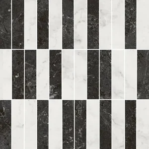 Мозаика Kerama Marazzi Тубкаль KMD2MSA003BR Микс Чёрный Белый глянцевая Обрезной 30x30