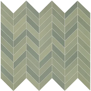 Керамогранит Mutina BOM60 Mews Green Chevron 5,5x19,6 матовый