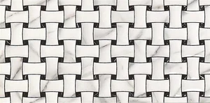Декоративный элемент Keratile Basket Anthea Blanco 25x50 глянцевый