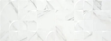 Керамогранит Keratile P.B. Qube Aston BR White Rect 33,3x90 полированный