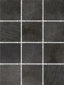 Плитка Kerama Marazzi Караоке черный, полотно из 12 частей 9,9х9,9 1222T 30x40 глянцевая