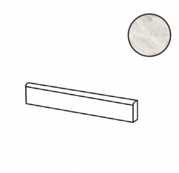 Бордюр La Fabbrica Battiscopa Deep Stone White Lap. Ret 204117 7x60 лаппатированный