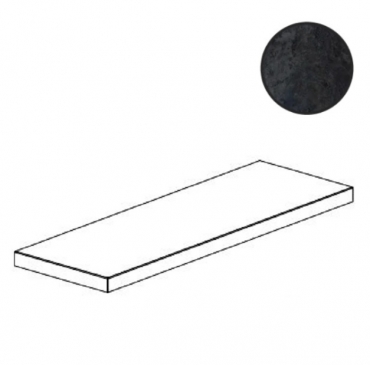 Ступень La Fabbrica Deep Stone Ang. Gradino Costa Retta Dx Blue Lap Ret 204133 33x120 лаппатированная