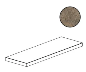 Ступень La Fabbrica AVA Deep Stone Ang. Gradino Costa Retta Dx Natural Lap Ret 204131 33x120 лаппатированная