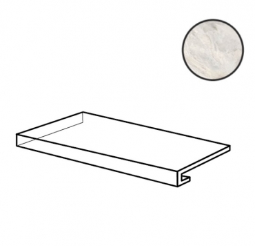Ступень La Fabbrica Deep Stone Ang. Gradino Costa Retta Sx White Nat Ret 204087 33x120 натуральная