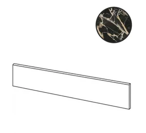 Бордюр La Fabbrica AVA Marmi Siciliani Battiscopa Black Gold Lap Ret 276502 6,5x120 лаппатированный