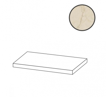 Ступень La Fabbrica Marmi Siciliani Gradino Costa Retta DX Avorio Segesta Nat Ret 273611 33x120 натуральная