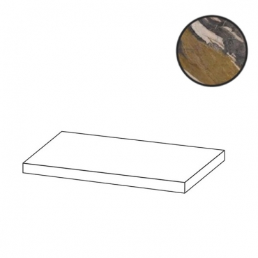 Ступень La Fabbrica Marmi Siciliani Gradino Costa Retta DX Breccia Sicilia Nat Ret 275611 33x120 натуральная