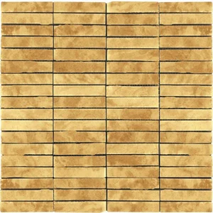 Мозаика La Moderna Meteora Gold 1,2х7,2 30x30 матовая