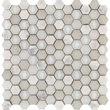 Мозаика L'Antic Colonial Aura Hexagon Whites L244006201 29x30 глянцевая