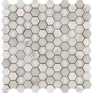 Мозаика L'Antic Colonial Aura Hexagon Whites L244006201 29x30 глянцевая