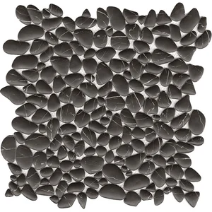 Мозаика L'Antic Colonial 100272778 Boulder (Glass Mosaics) Negro Marquina 30,5x30,5 G-116 рельефная