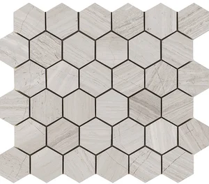Мозаика L'Antic Colonial Essential Hexagon Silver Wood L241714521 25,8x29,8 матовая
