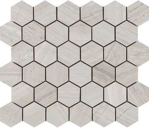 Мозаика L'Antic Colonial 100189456 Essential Hexagon Silver Wood 25,8x29,8 G-135 полированная