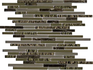 Мозаика L'Antic Colonial Eternity Mini Strip Emperador L242521751 29,8x30,5 глянцевая