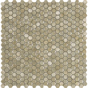 Мозаика L'Antic Colonial Gravity Aluminium Hexagon Gold L244008671 30,4x30,7 глянцевая