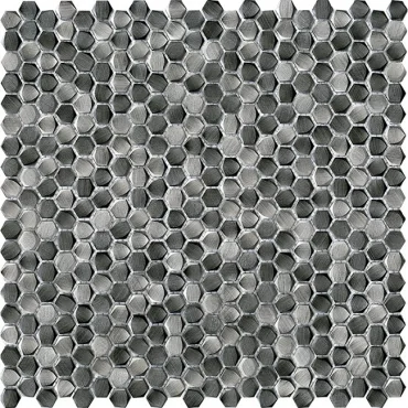 Мозаика L'Antic Colonial Gravity Aluminium Hexagon Metal Titanium 100240901 30,4x30,7 глянцевая