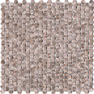 Мозаика L'Antic Colonial Gravity Aluminium Hexagon Rose Gold L244008691 30,4x30,7 глянцевая